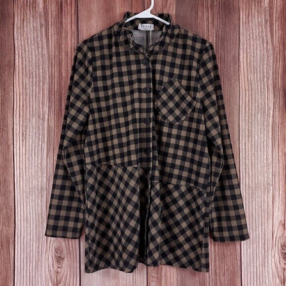 NWT Terra SJ Apparel Womens Size Small Taupe Button Front Shirt Tunic Top $113 - Picture 2 of 13